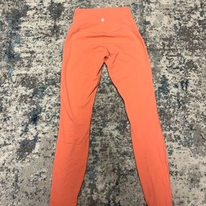Lululemon raspberry cream leggings size 4